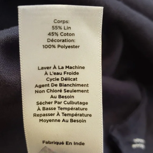 Talbots Embroidered Navy Blue Palm Tree Print Women's TunicTop XL - Picture 8 of 11